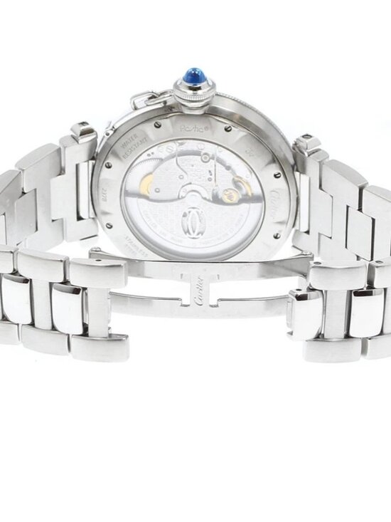 CARTIER Pasha 38mm W31031H3 Date Silver Dial Automatic Men\'s Watch_954229 main image 4